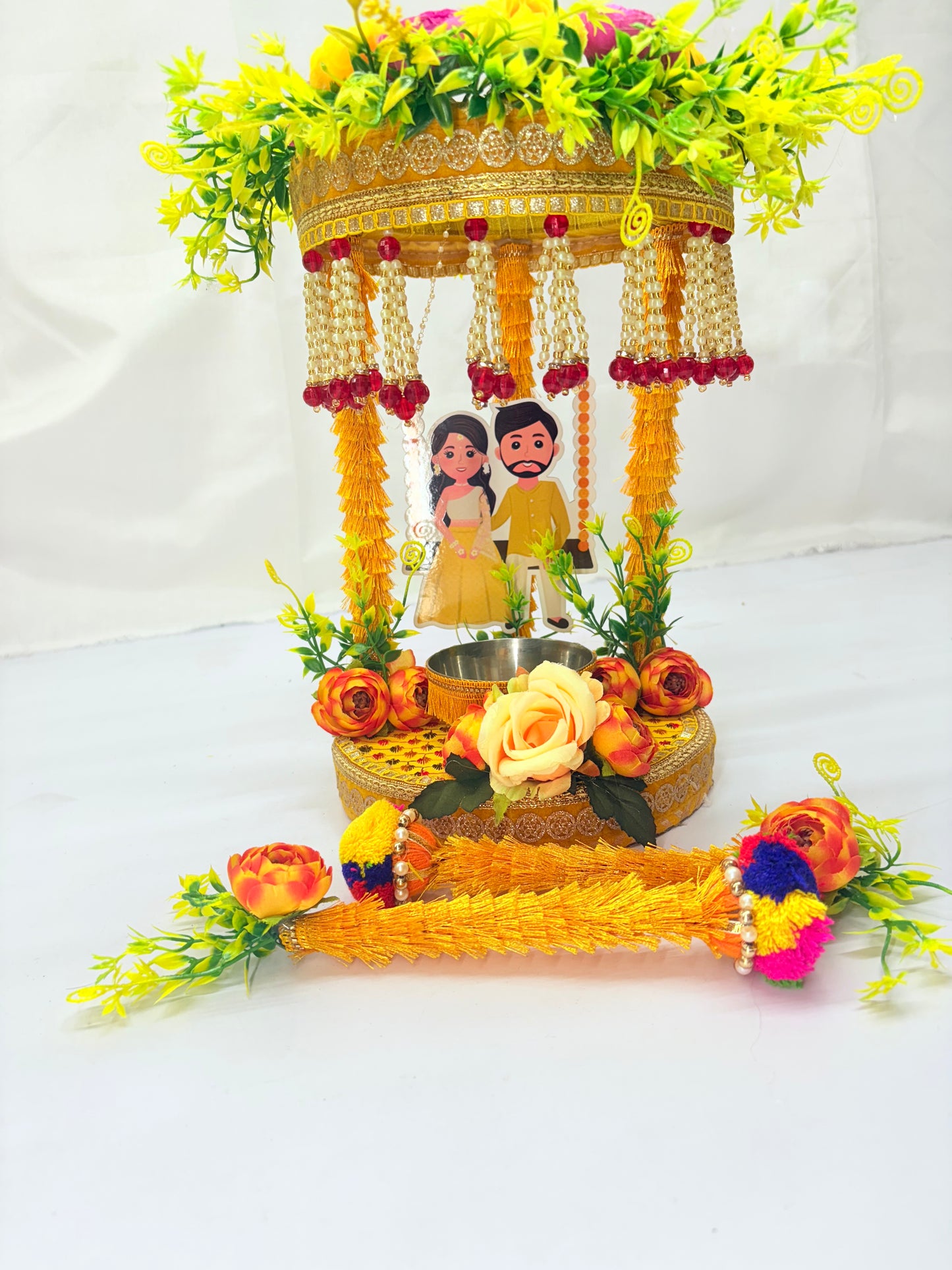 Mandap style haldi platter