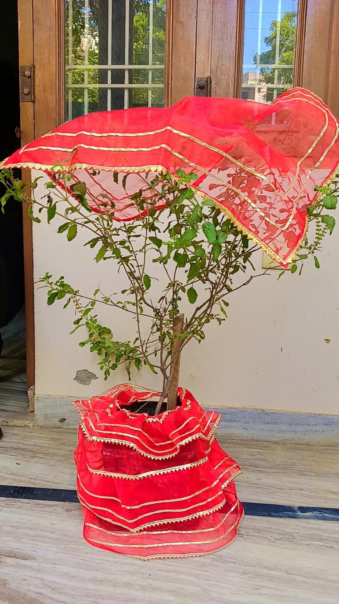 Tulsi Ji Dress - Ornate Outfit for Sacred Plant - Multiple Colors Available