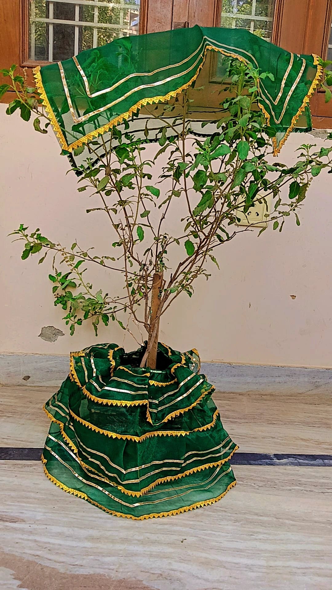 Tulsi Ji Dress - Ornate Outfit for Sacred Plant - Multiple Colors Available