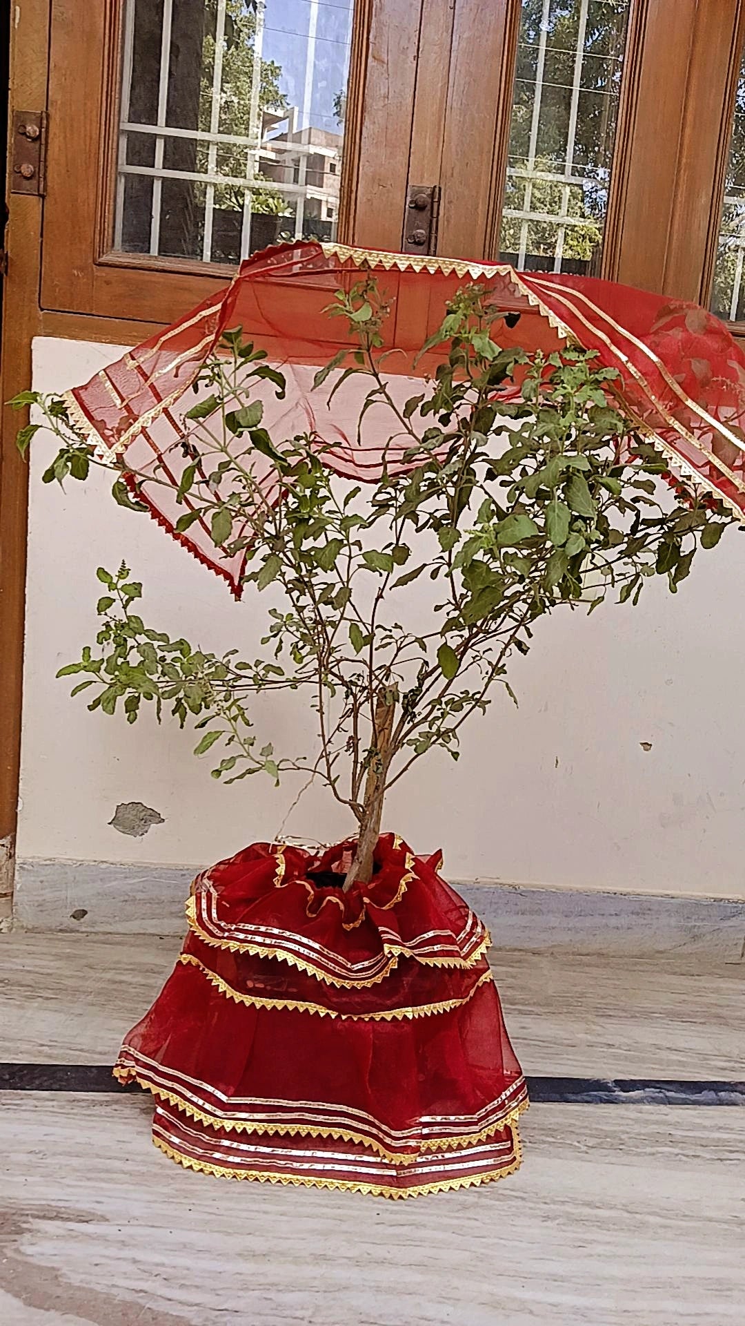 Tulsi Ji Dress - Ornate Outfit for Sacred Plant - Multiple Colors Available
