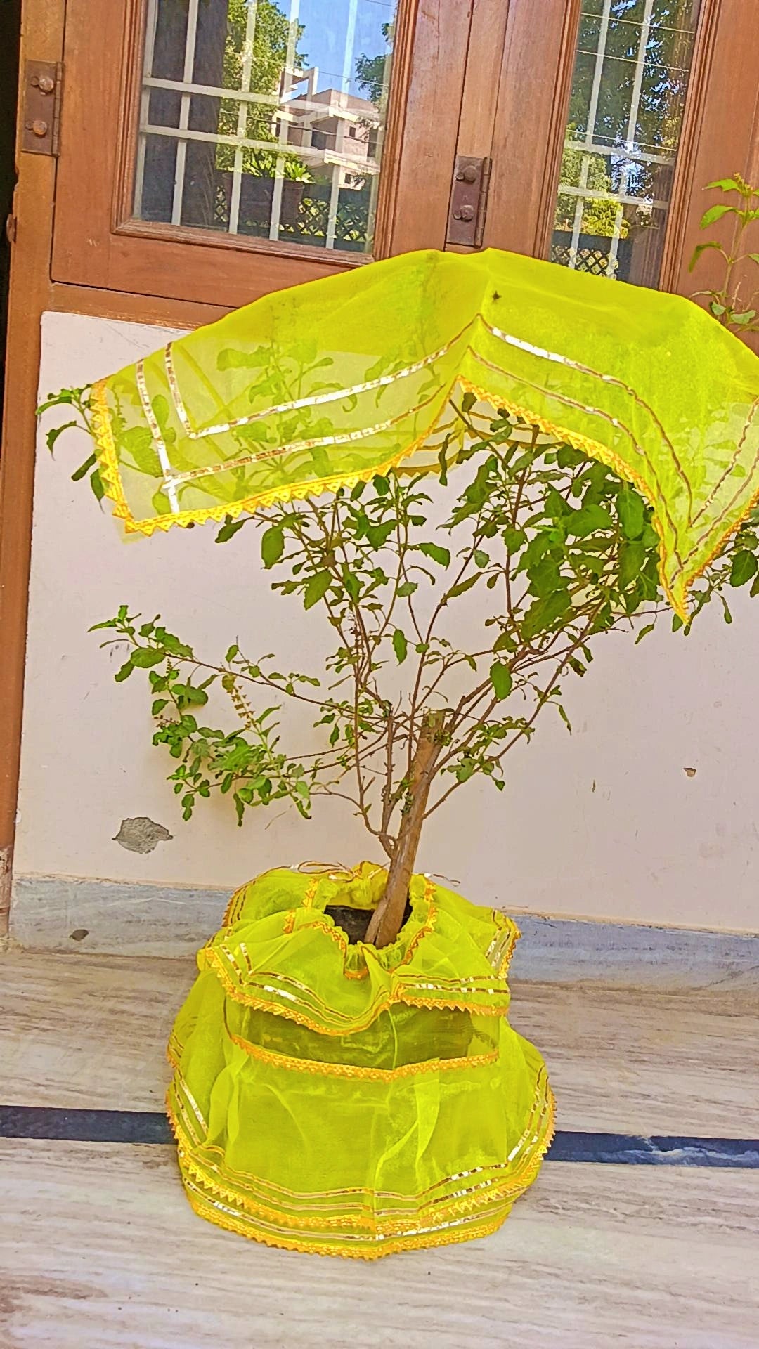 Tulsi Ji Dress - Ornate Outfit for Sacred Plant - Multiple Colors Available