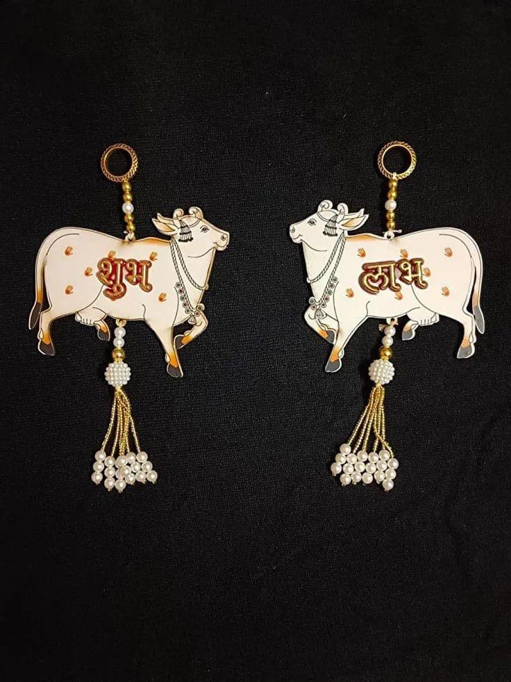 Cow shubh labh hanging