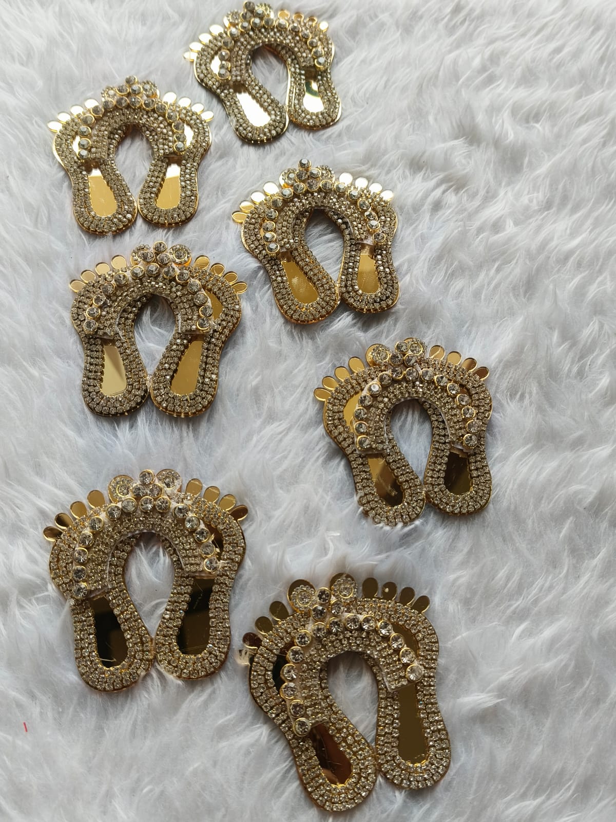 Golden acrylic laxmi charan