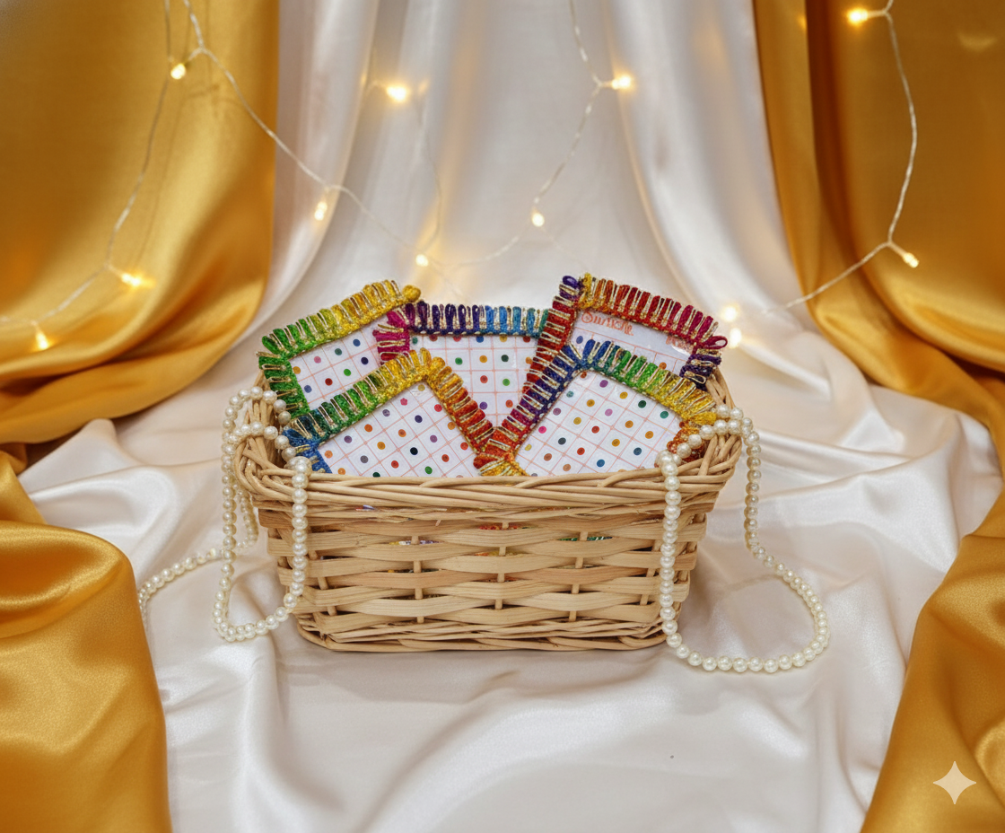 Decorated bindi patta