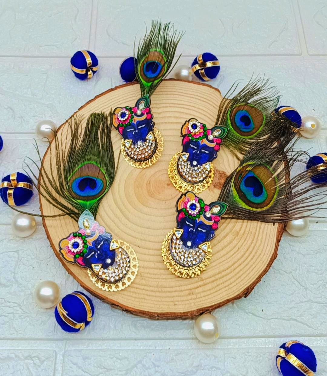 Handcrafted Shreenath Ji Brooch for Pooja and Baraat Welcome | Wedding and Mehendi Haldi Favors | श्रीनाथ जी ब्रोच