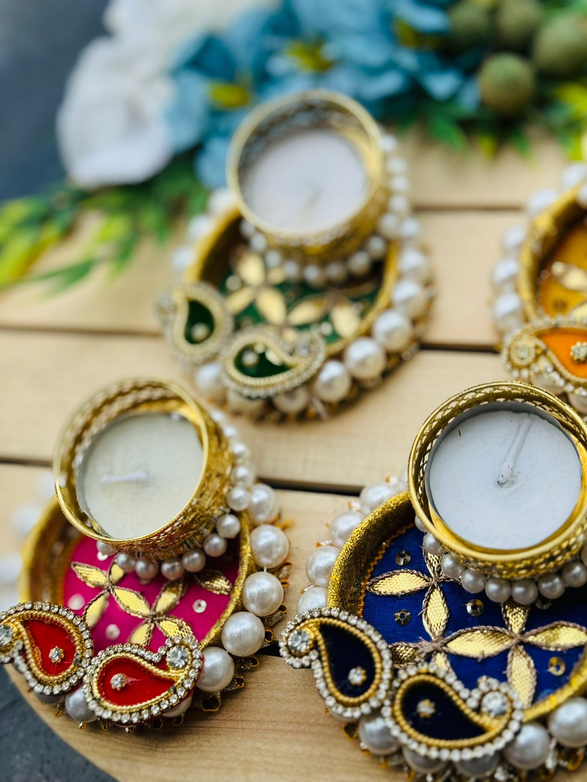New launch Pearl Gota patti tealight