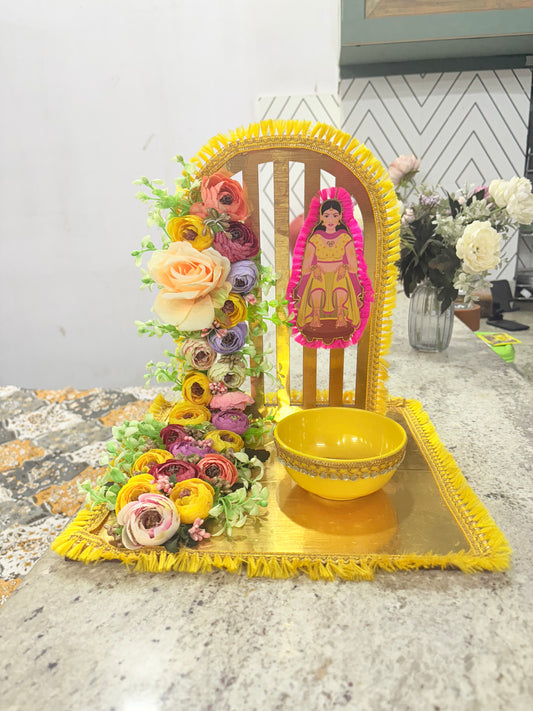 Arch Haldi Haldi Platters for Indian Weddings | Ritirivaaz β Riti Rivaaz