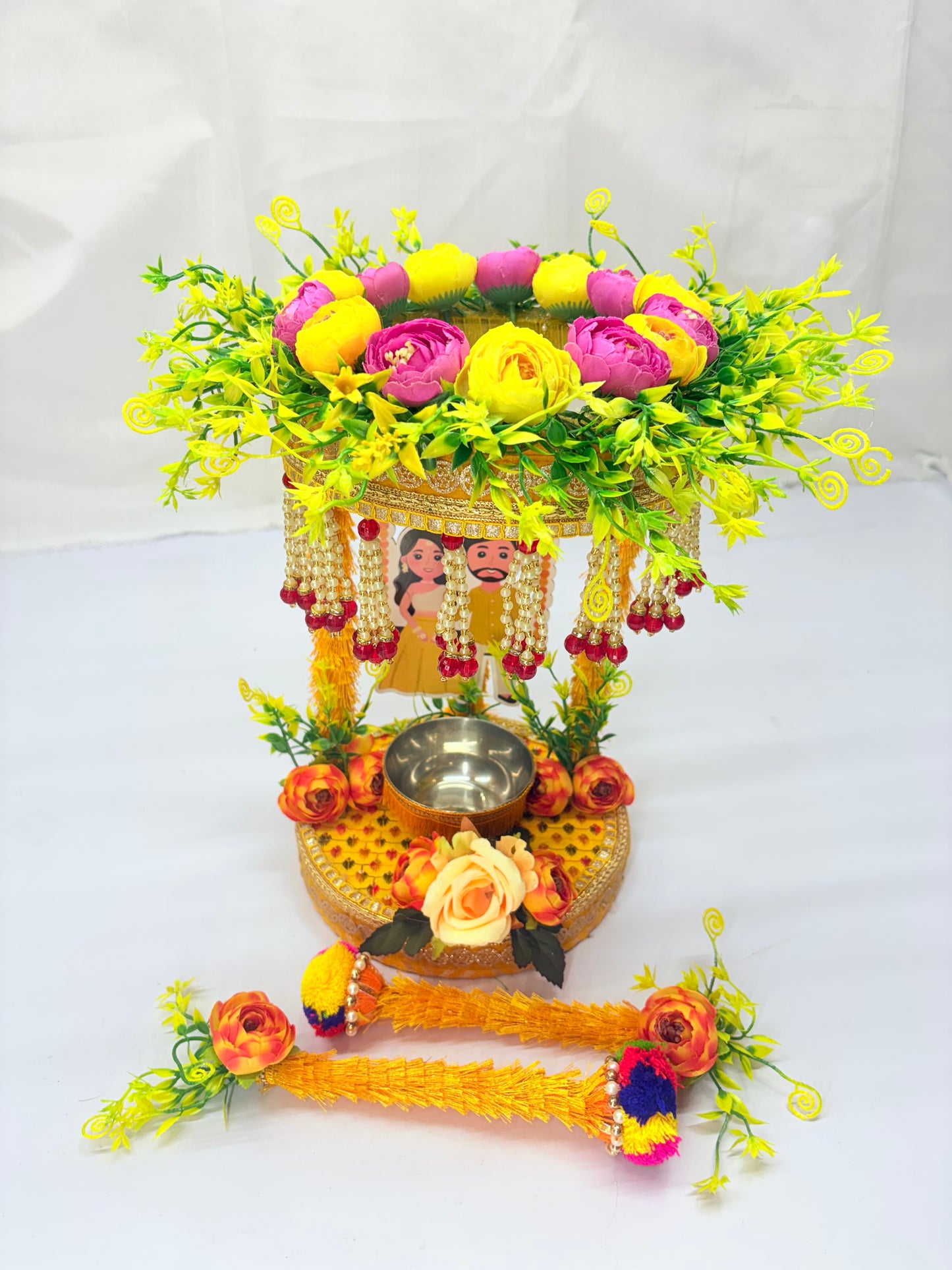 Mandap style haldi platter