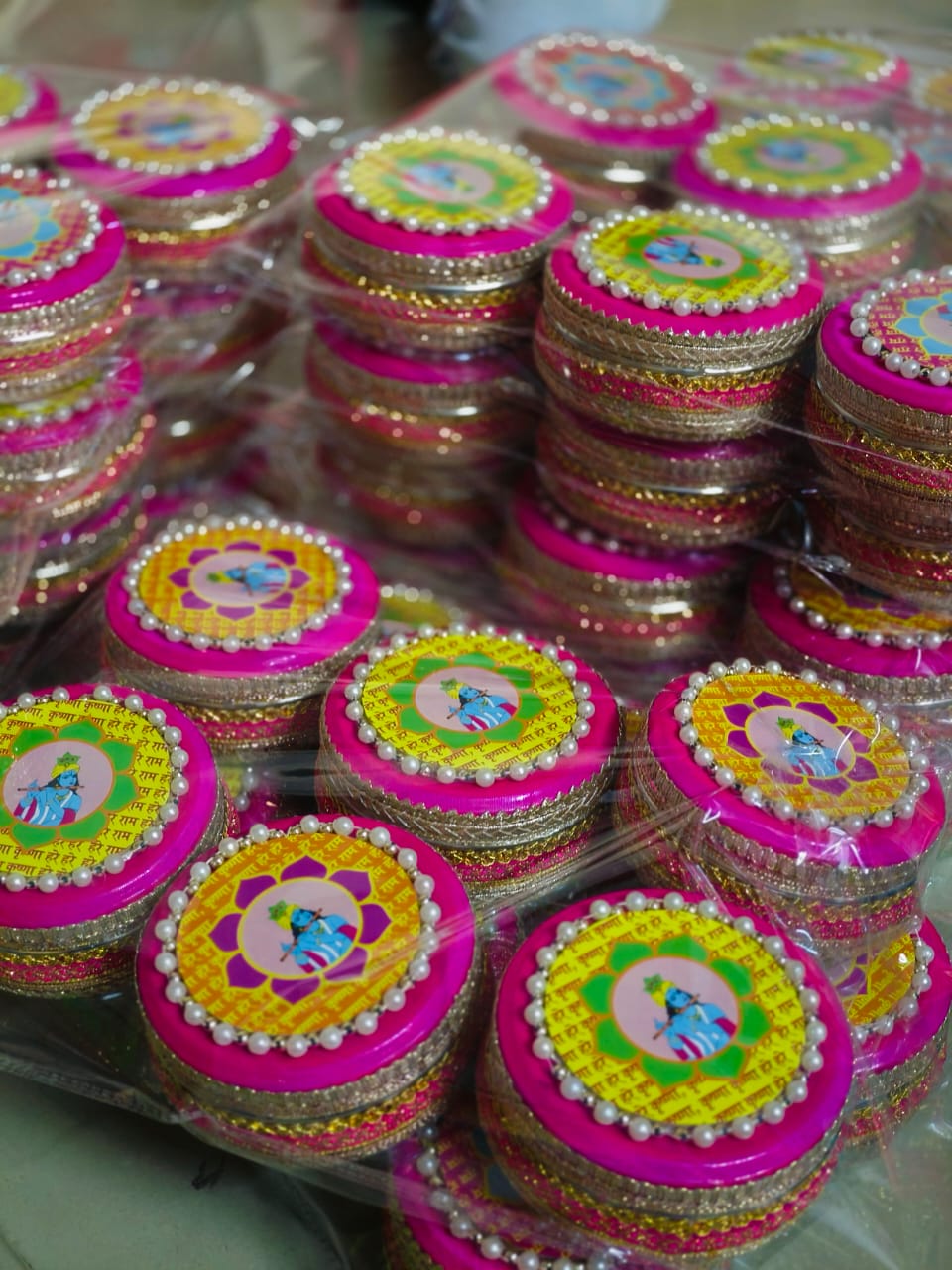 Krishna themed steel boxes