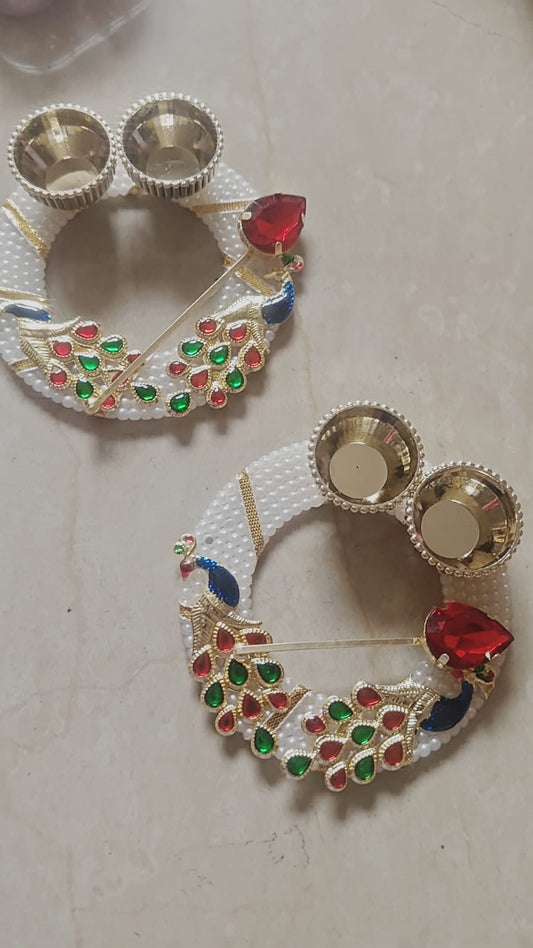 Peacock tilak plate