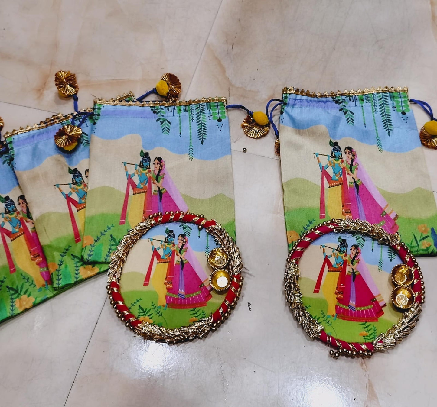Potli with tilak plate
