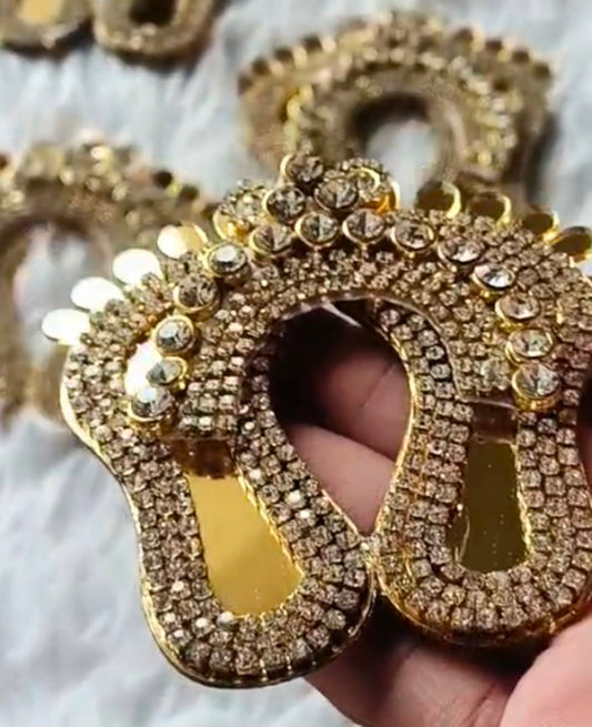 Golden acrylic laxmi charan