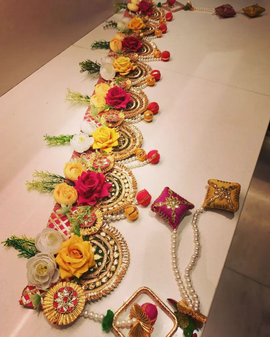 Diwali Delight Bandhanwar with Floral and Pearl Detailing