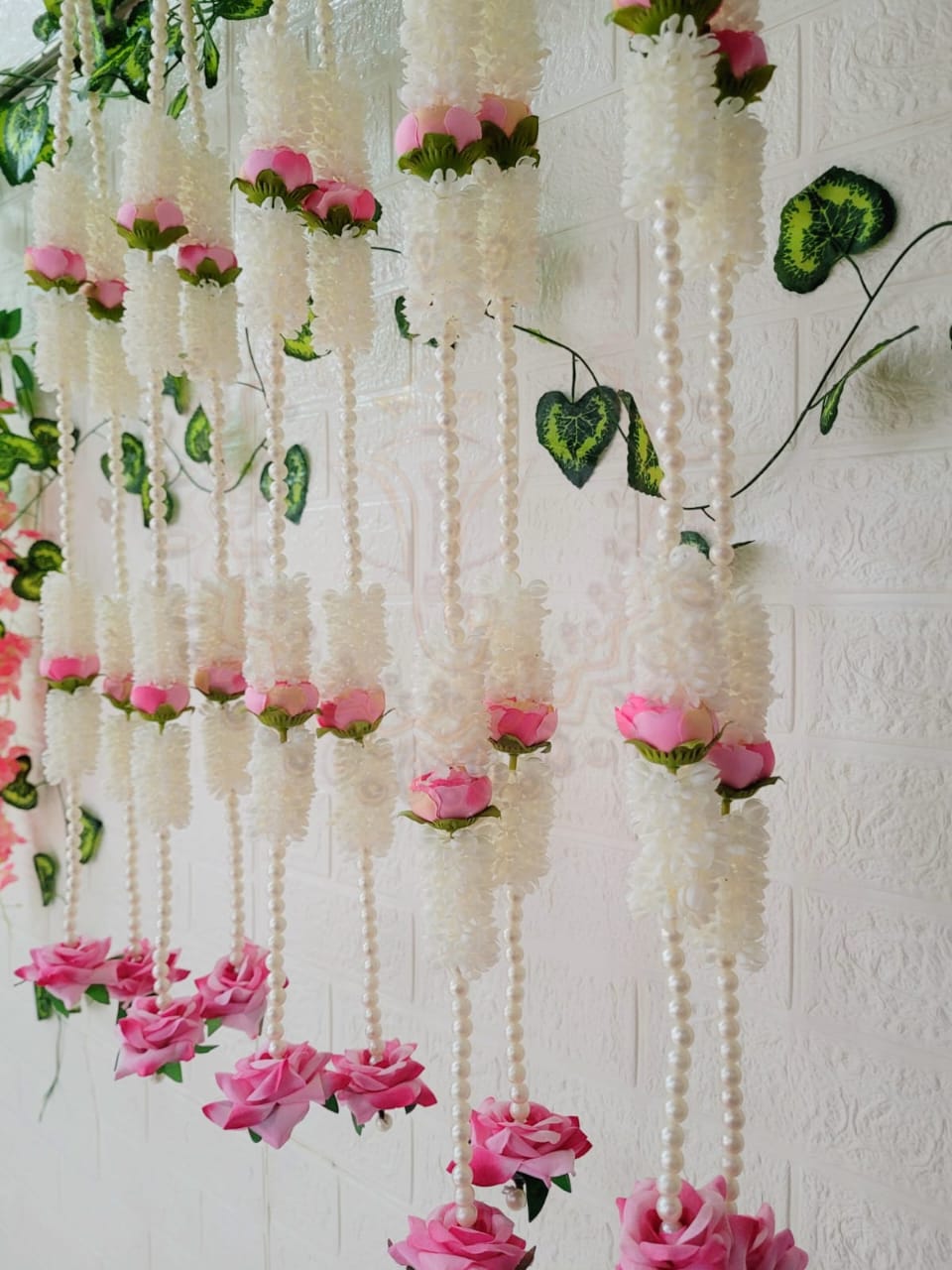 Rose Mogra Pearl Hanging