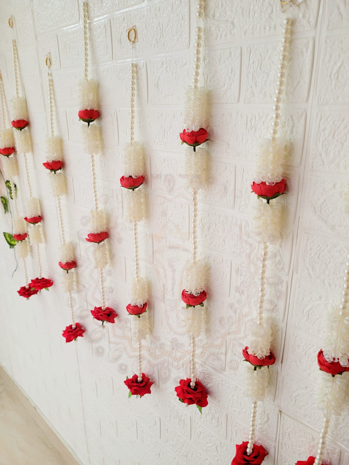 Rose Mogra Pearl Hanging