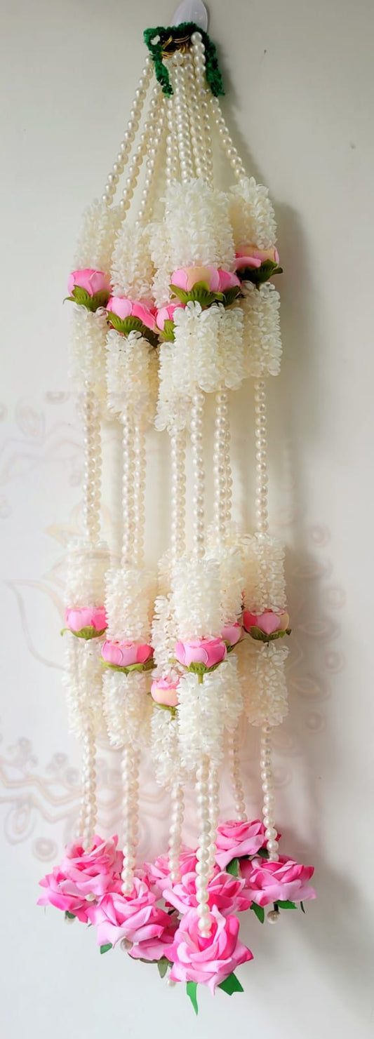 Rose Mogra Pearl Hanging