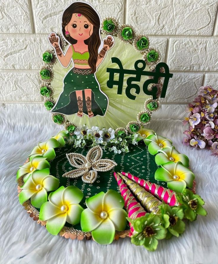 Unique Palette Beautiful Mehndi Platter | खूबसूरत मेहंदी थाल | Decoration Platter Wedding Mehndi Platter | Marriage Decor Mehndi Platter | Mehndi Tray for Ceremonies