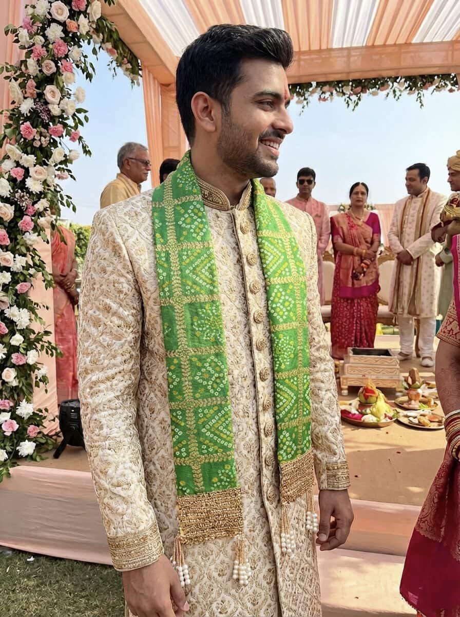 Swagat Dupatta for Wedding | Groom Welcome Dupatta Online – Riti Rivaaz