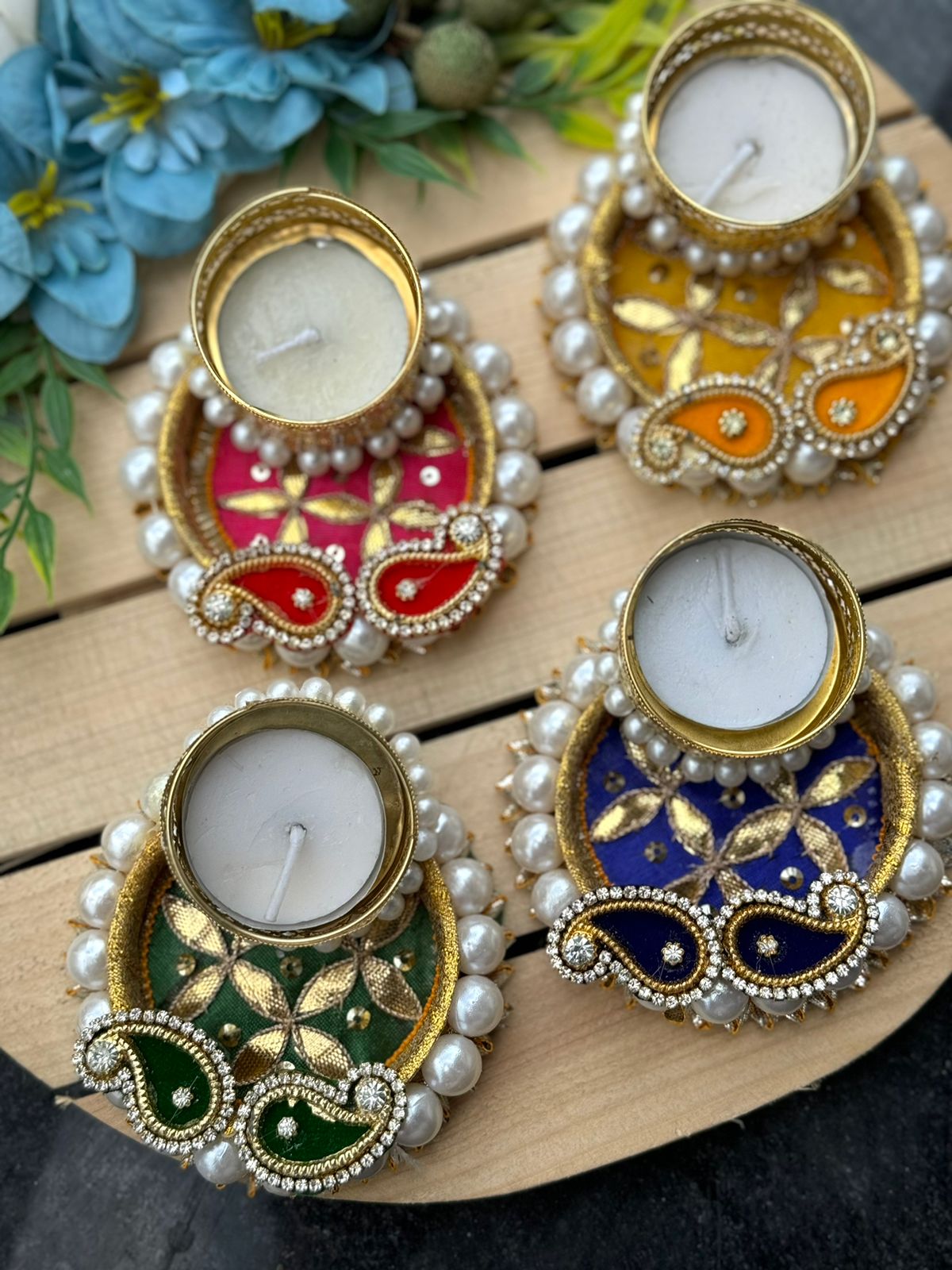 New launch Pearl Gota patti tealight