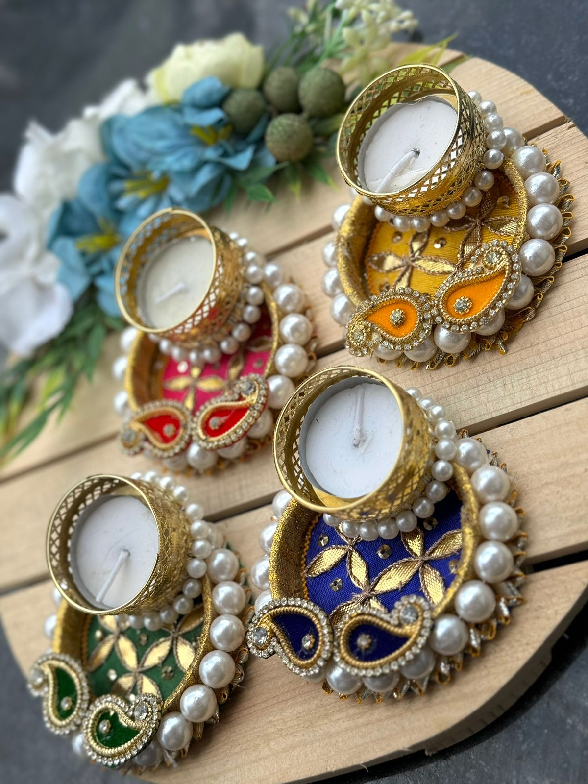 New launch Pearl Gota patti tealight