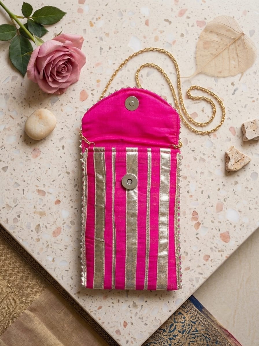 Gota Line Mobile Sling Bag | Wedding & Festive Return Gift