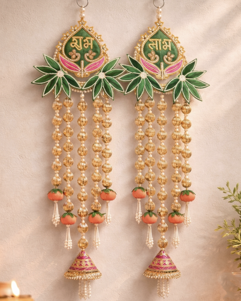 Elegant Traditional Decorative Door Hangings (Shubh-Labh)