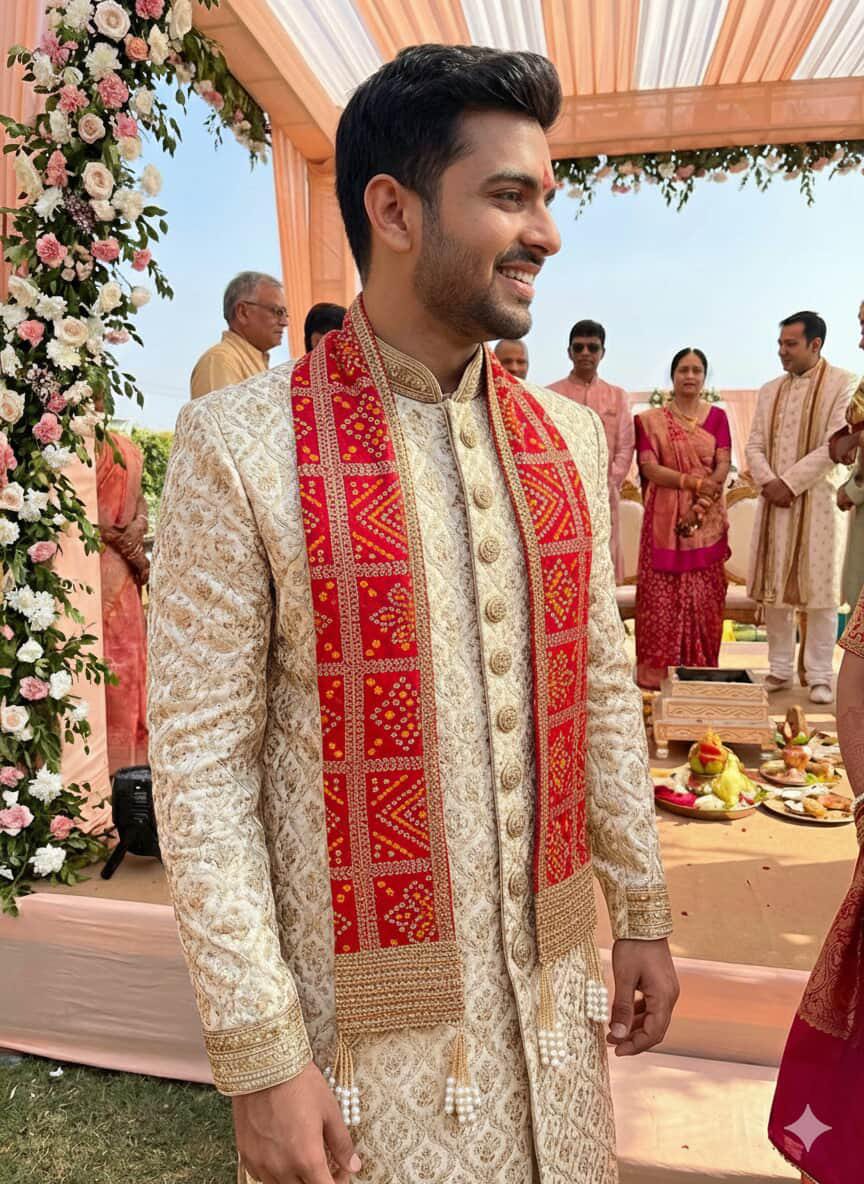 Swagat Dupatta for Wedding | Groom Welcome Dupatta Online