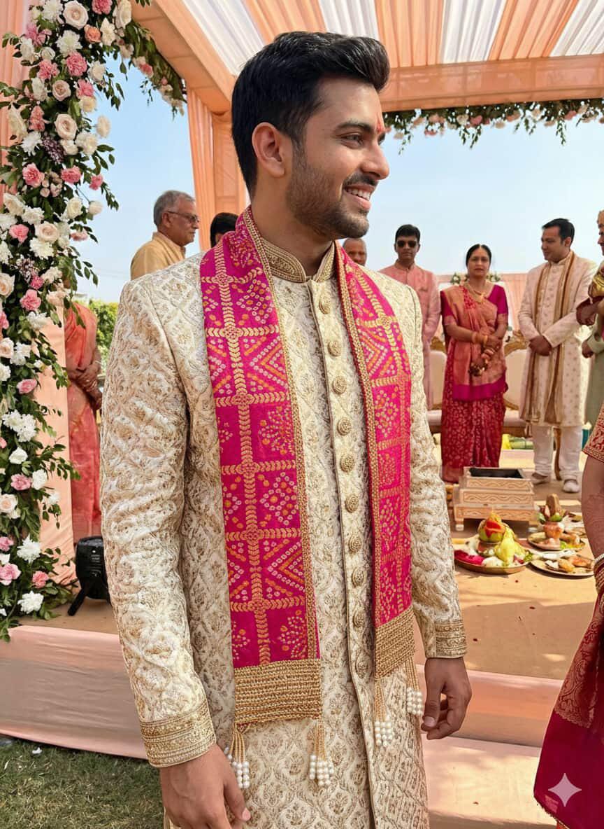 Swagat Dupatta for Wedding | Groom Welcome Dupatta Online