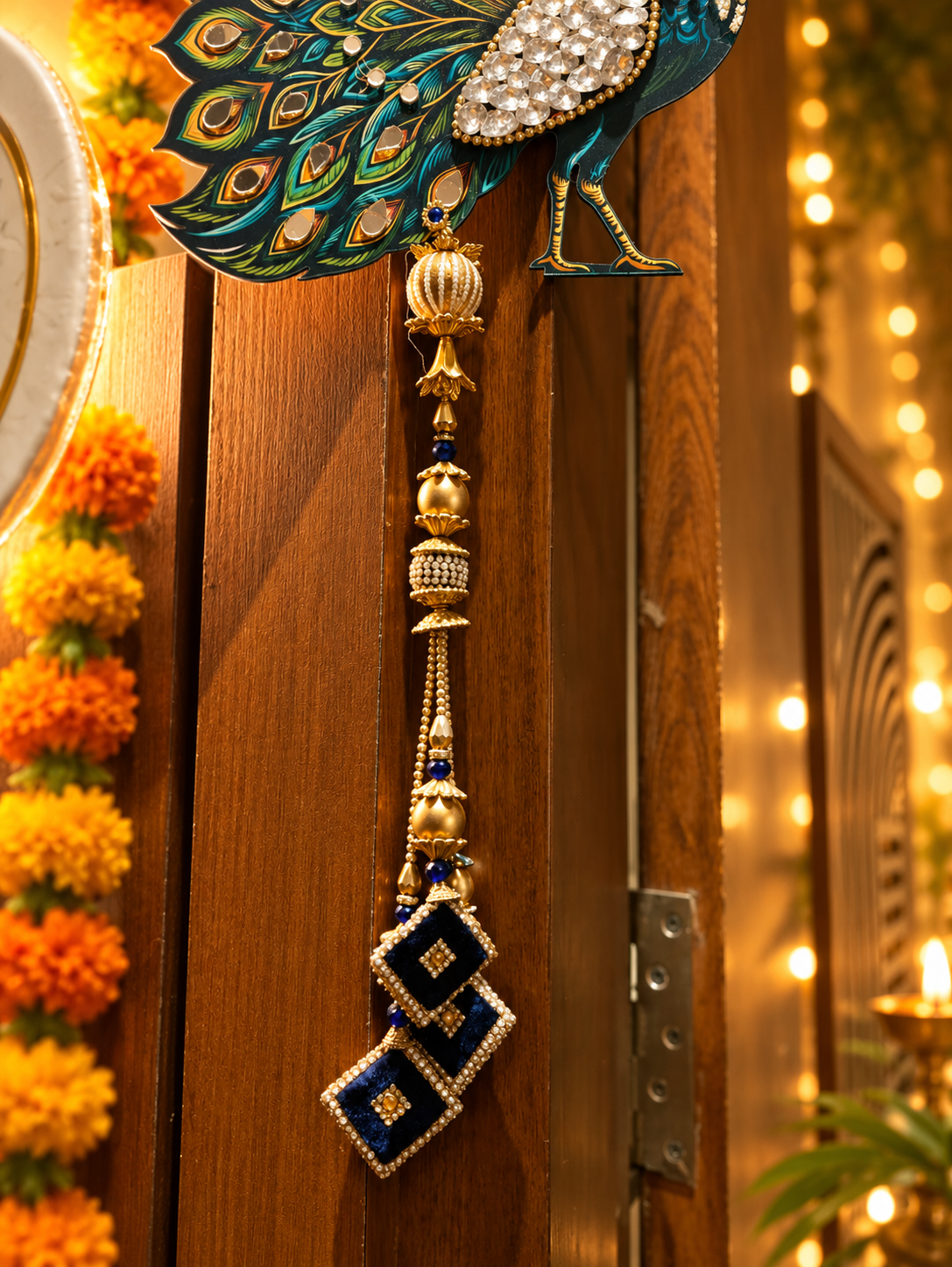 Decorative Peacock Wall Hanging for Diwali & Festive Home Decor